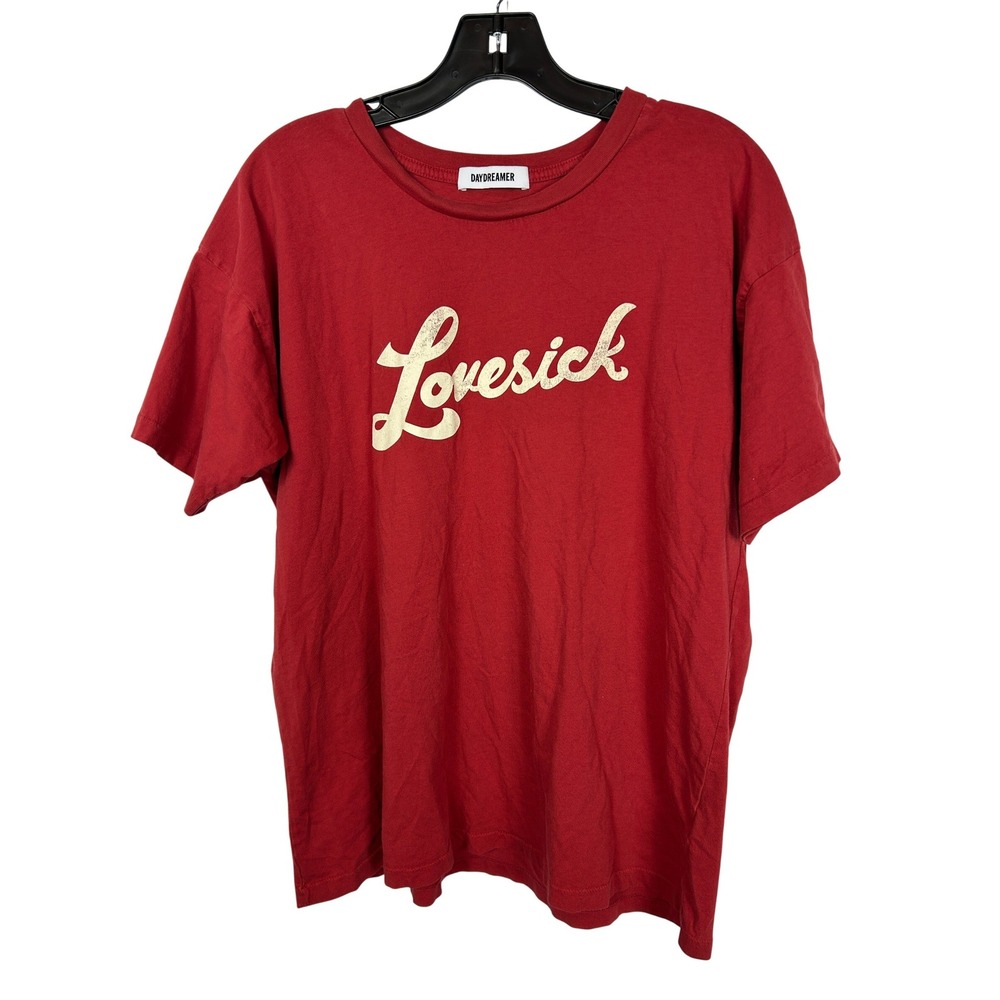 REVOLVE Daydreamer Lovesick Red Graphic T-Shirt Vintage Style Cotton Tee Small